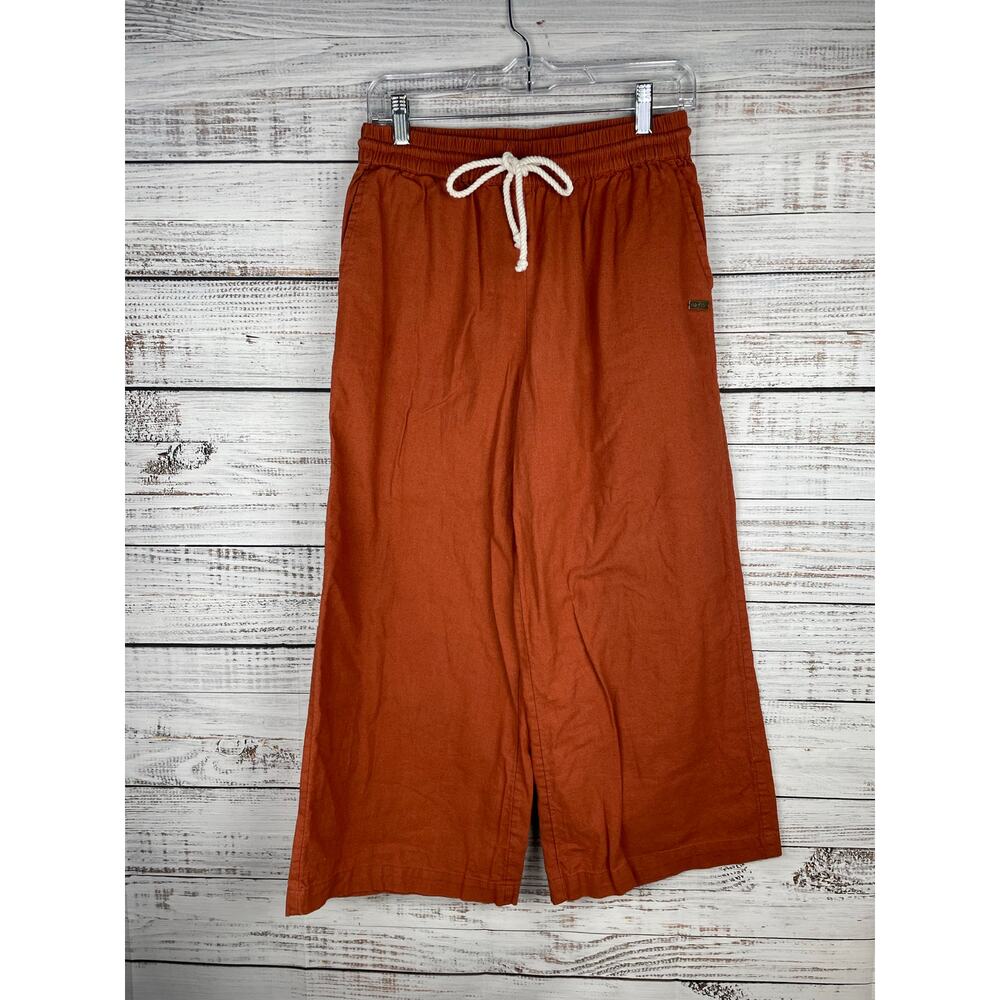Wide-Leg Drawstring Pants in Rust - Casual Comfort